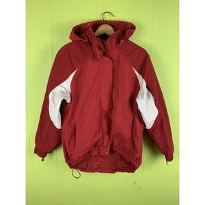 VTG Cabela's Jacket Womens Size S Red Long Sleeve Outdoor Snowboard Ski Hooded